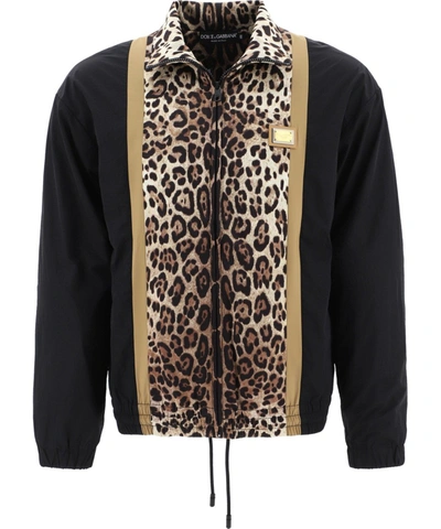 Dolce & Gabbana Black Polyester Outerwear Jacket