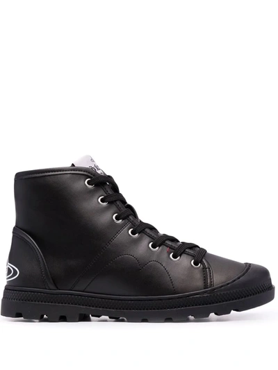 Vivienne Westwood Simian Black Faux Leather Ankle Boots Vivienne Westwood Simian Black Faux Leather Ankle Boots