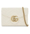 Gucci Marmont Leather Cross-body Bag In White