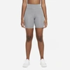 Nike Women's One Mid-rise 7" Biker Shorts In Dark Grey Heather