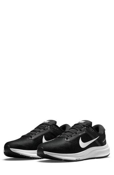 Nike Men's Structure 24 Road Running Shoes In Black
