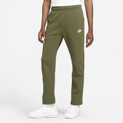 Nike Men's  Sportswear Club Fleece Pants In Rough Green/rough Green/white