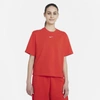 Nike Sportswear Essential Women's Boxy T-shirt In Chile Red,white