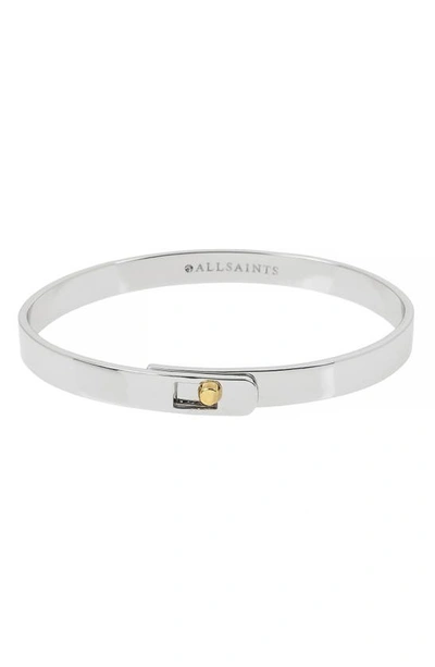 Allsaints Stud Bangle Bracelet In Twotone