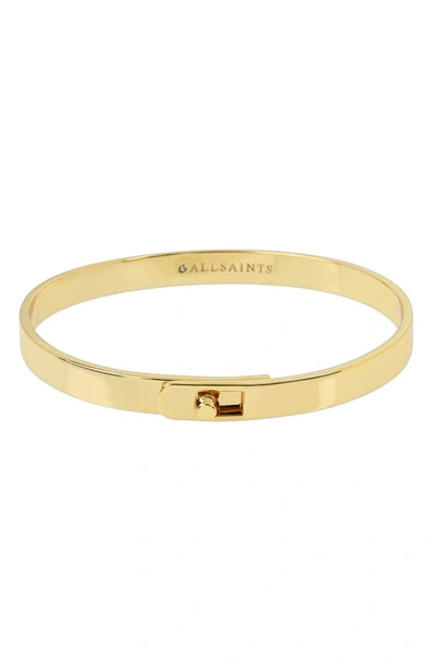 Allsaints Stud Bangle Bracelet In Gold