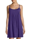 Hanro Juliet Cotton Pleated Babydoll Gown In Grape