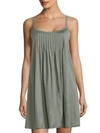 Hanro Juliet Babydoll Chemise In Moss Green