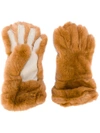 Marni Fur Gloves - Brown