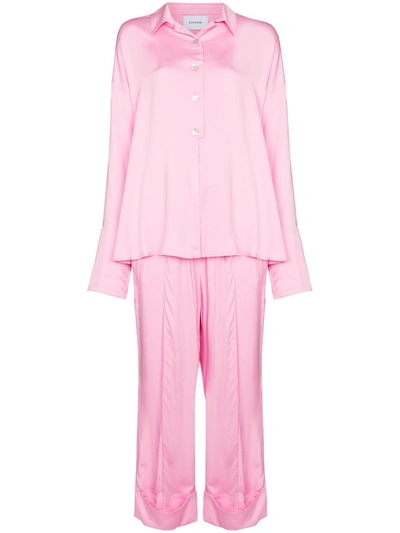 Sleeper Sizeless Viscose Pyjama Set In Pink