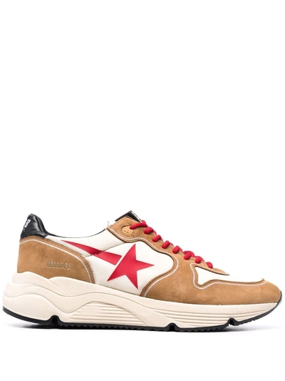 Golden Goose Men's Running Sole Mesh Trainer Sneakers In Beige