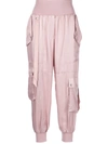 Cinq À Sept Harmony Satin Cargo Jogger Pants In Rose Clay