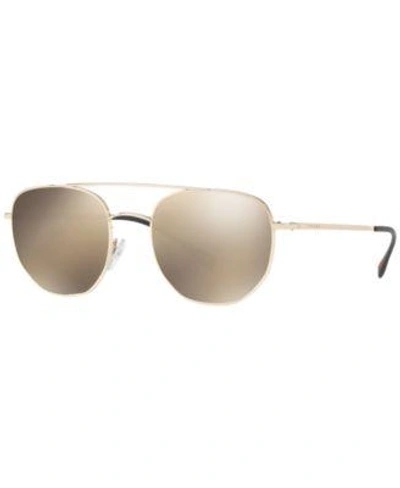 Prada Linea Rossa Sunglasses, Ps 56ss In Gold/brown Mirror