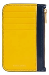 Mansur Gavriel Zip Card Holder In Golden Yellow Multi