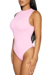 Naked Wardrobe The Nw Sleeveless Bodysuit In Pink Frosting