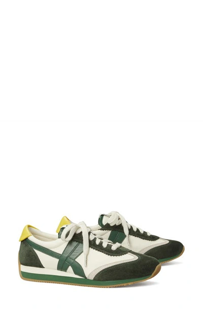 Tory Burch Women's Hank Lace Up Sneakers In New Ivory/militare