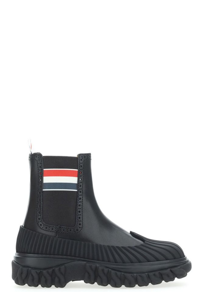 Thom Browne Chelsea Boot With Chunky Rubber-sole Detail In Black