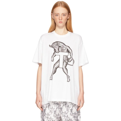 Burberry Mythical Alphabet Motif Cotton T-shirt – Unisex In White