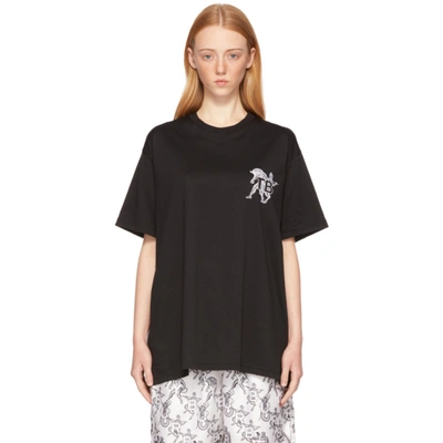 Burberry Mythical Alphabet Monogram Motif Cotton T-shirt – Unisex In Black