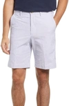 Berle Flat Front Seersucker Shorts In Navy