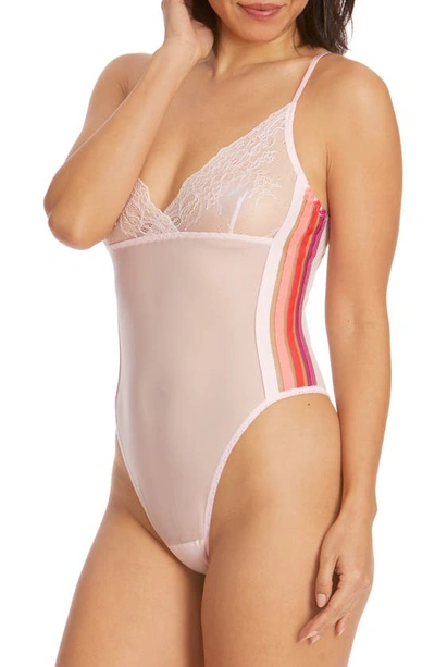 Hanky Panky Sunset Stripe Teddy In Pink