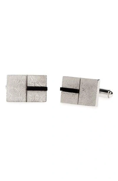 Lanvin Squares Cuff Links In Rhodium Plated