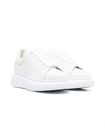 Alexander Mcqueen Kids' Oversized Low-top Sneakers In White
