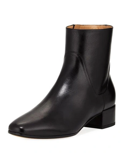 Francesco Russo Calf Leather Ankle Boot In Black