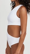 Beach Riot Ribbed Celine One Piece In White