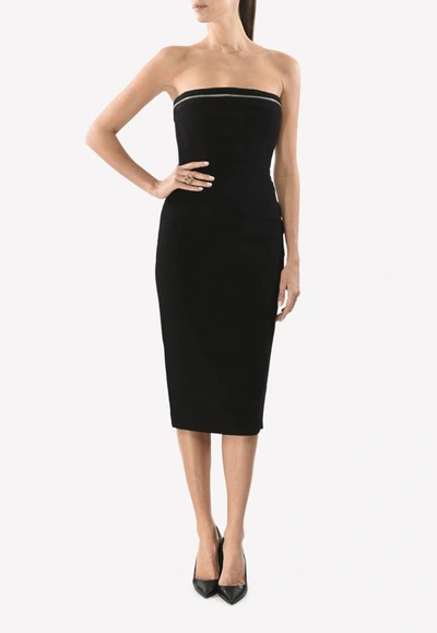 Alex Perry Dana Strapless Bodycon Dress In Black