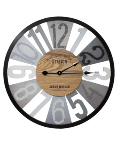Sorbus Large Decorative 24" Wall Clock In Gray