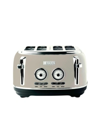 Haden Dorset 4-slice Toaster With Browning Control, Cancel, Reheat And Defrost Settings - 75039 In Putty Beige