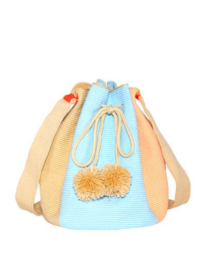 Sophie Anderson Woven Colorblock Bucket Bag In Multi | ModeSens