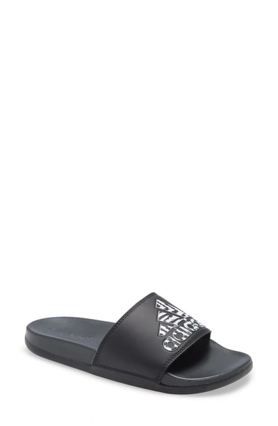 Adidas Originals Adidas Women's Adilette Comfort Slide Sandals In Black/black/carbon