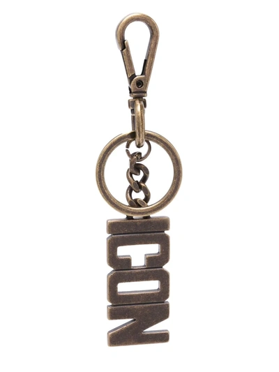 Dsquared2 Icon Charm Keychain In Braun