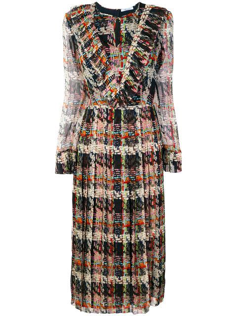 Blumarine Pleated Printed Dress | ModeSens
