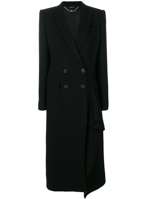 Alexander Mcqueen Cashmere Double Breasted Coat In Black | ModeSens