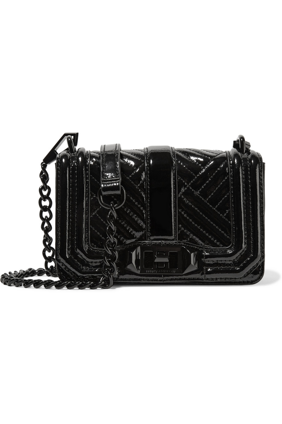 Rebecca Minkoff Mini Love Quilted Patent-leather Shoulder Bag | ModeSens