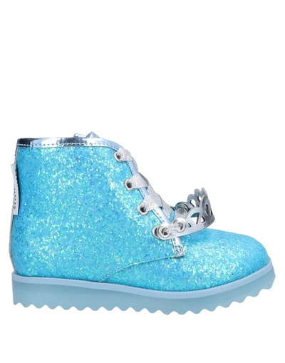 Sophia Webster Kids' Ankle Boots In Turquoise