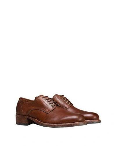 Maison Margiela Laced Shoes In Brown