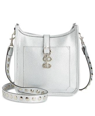 Steve Madden Wylie Small Messenger In Silver