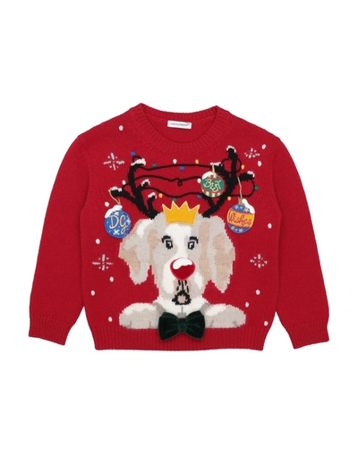Dolce & Gabbana Kids' Sweaters In Red