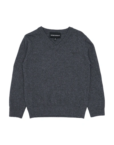 Emporio Armani Kids' Sweaters In Grey