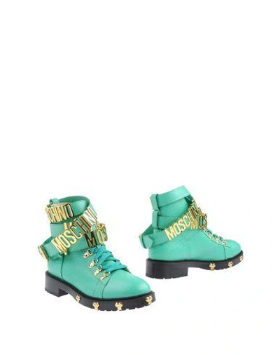 Moschino Ankle Boot In Light Green