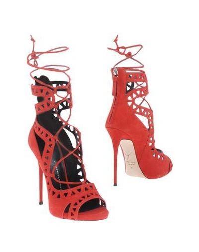 Giuseppe Zanotti Ankle Boot In Red