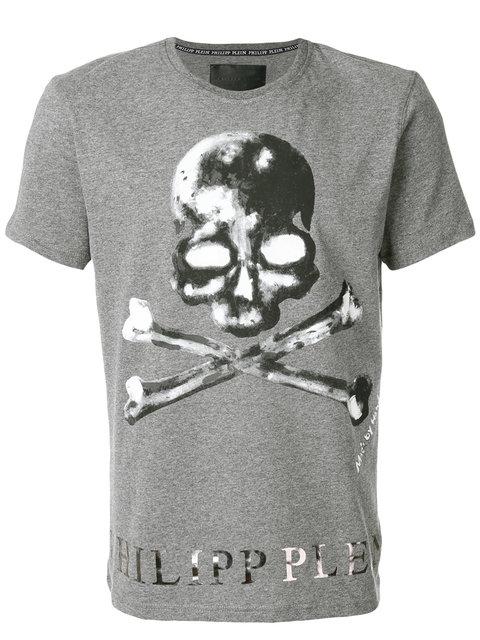 Philipp Plein Crossbones Print T-shirt | ModeSens