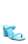 Schutz Ully Leather Sandal In Blue
