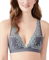 Wacoal Embrace Lace Convertible Plunge Soft Cup Wireless Bra In Quiet Shade/ether