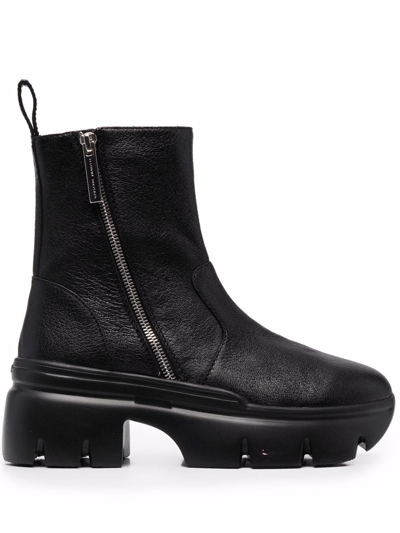 Giuseppe Zanotti Leather Boots In Black