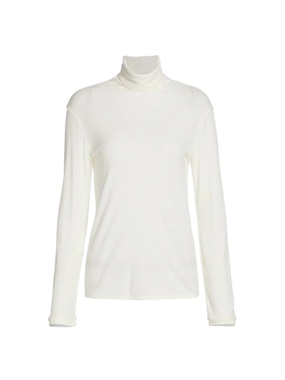 Loulou Studio Col Roule Turtleneck Top In Ivory