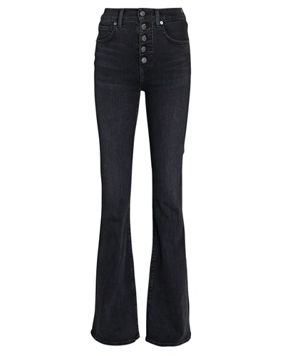 Veronica Beard Beverly Flared High-rise Jeans In Black